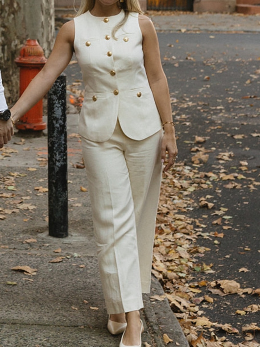 Revolve Linen Pant Suit Set